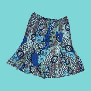 Multi-Pattern Midi Skirt
